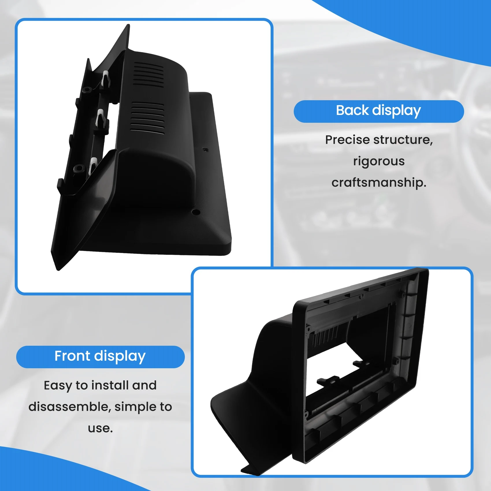 

A80X-Car Frame Fascia Adapter Android Radio Dash Fitting Panel Kit For Benz S Class W140