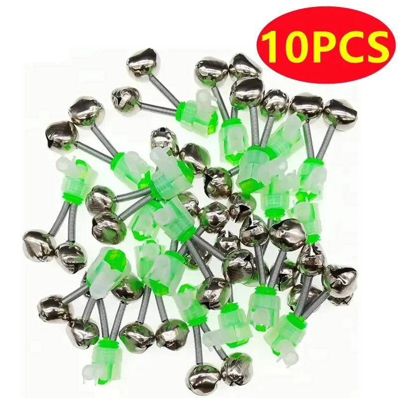 5/10pcs Fish Bite Lure Alarm Fishing Bite Alarms Fishing Rod Bell Rod Clamp Tip Clip Bells Fishing Accessory Outdoor Bells Clip