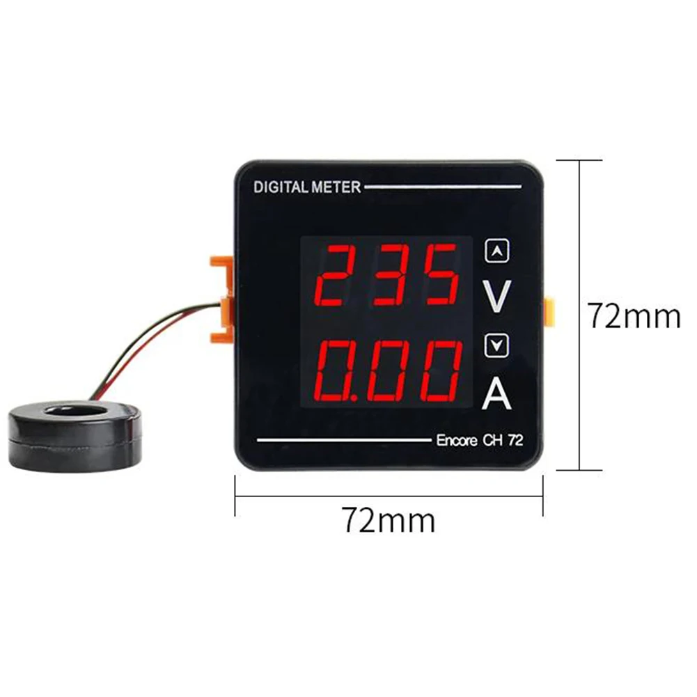 1 قطعة أداة قياس AC50-500V 1-120A عالية الدقة متر أدوات كهربائية الجهد الرقمي الحالي المزدوج عرض متر تركيبات