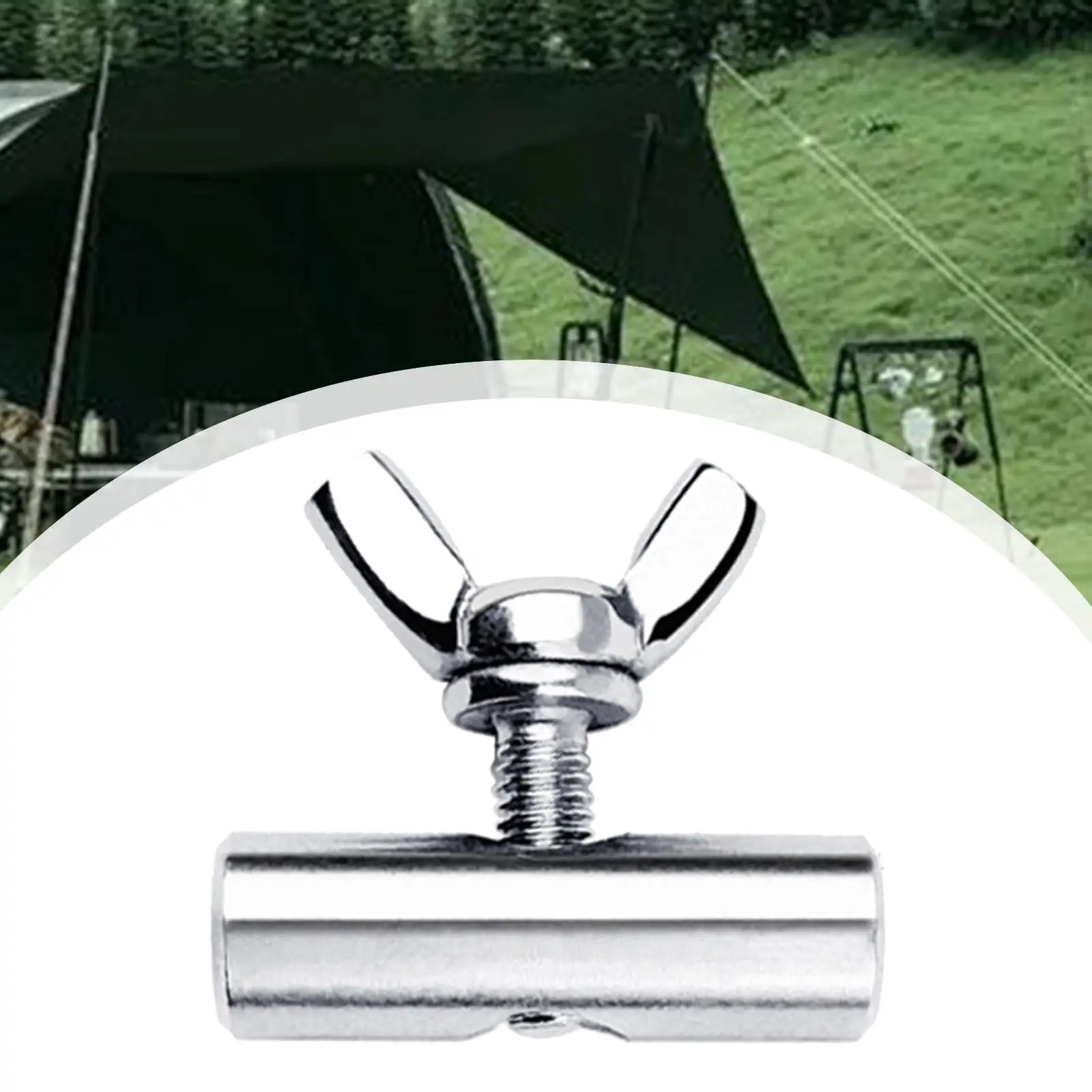 Awning Track Stopper Simple Installation Silver Stainless Steel for RV Outdoor Awning Track Boat Car Camping Tent Equipment