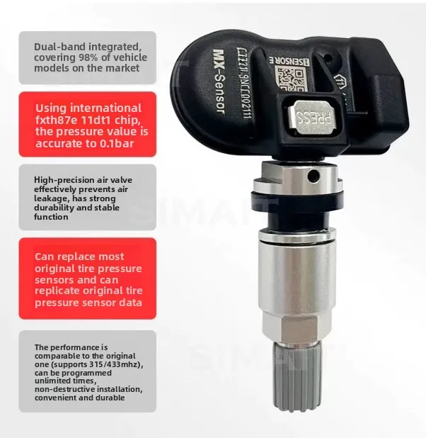 For Autel MX-Sensor 2-in-1 315MHz & 433MHz Universal TPMS Sensor for TS408 TS508 TS601 MS906