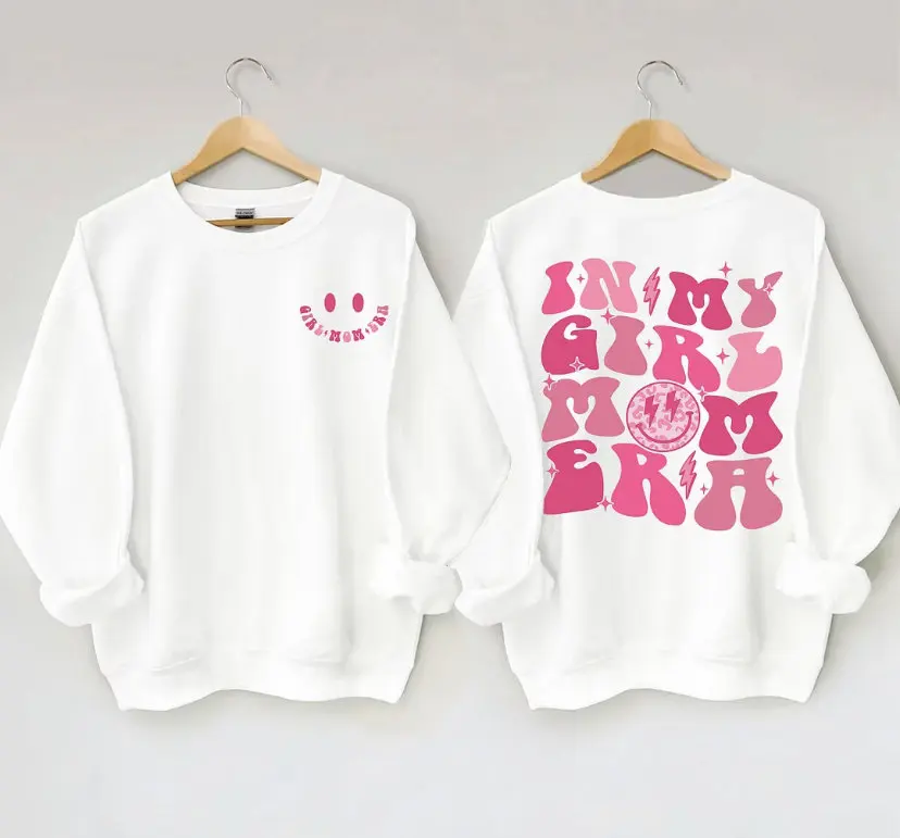 In My Girl Mom Era Slogan Women Sweatshirt 2024 New Voguish Casual Comfort Double-sided Printing Mother\'s Day Female Sweater