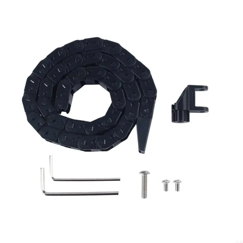 3D Printer Cable Chain Black Nylon Drag Chain 48cm Open Drag Chain Cable Replacement for S1 S1C 3D Printer Accessories F19E
