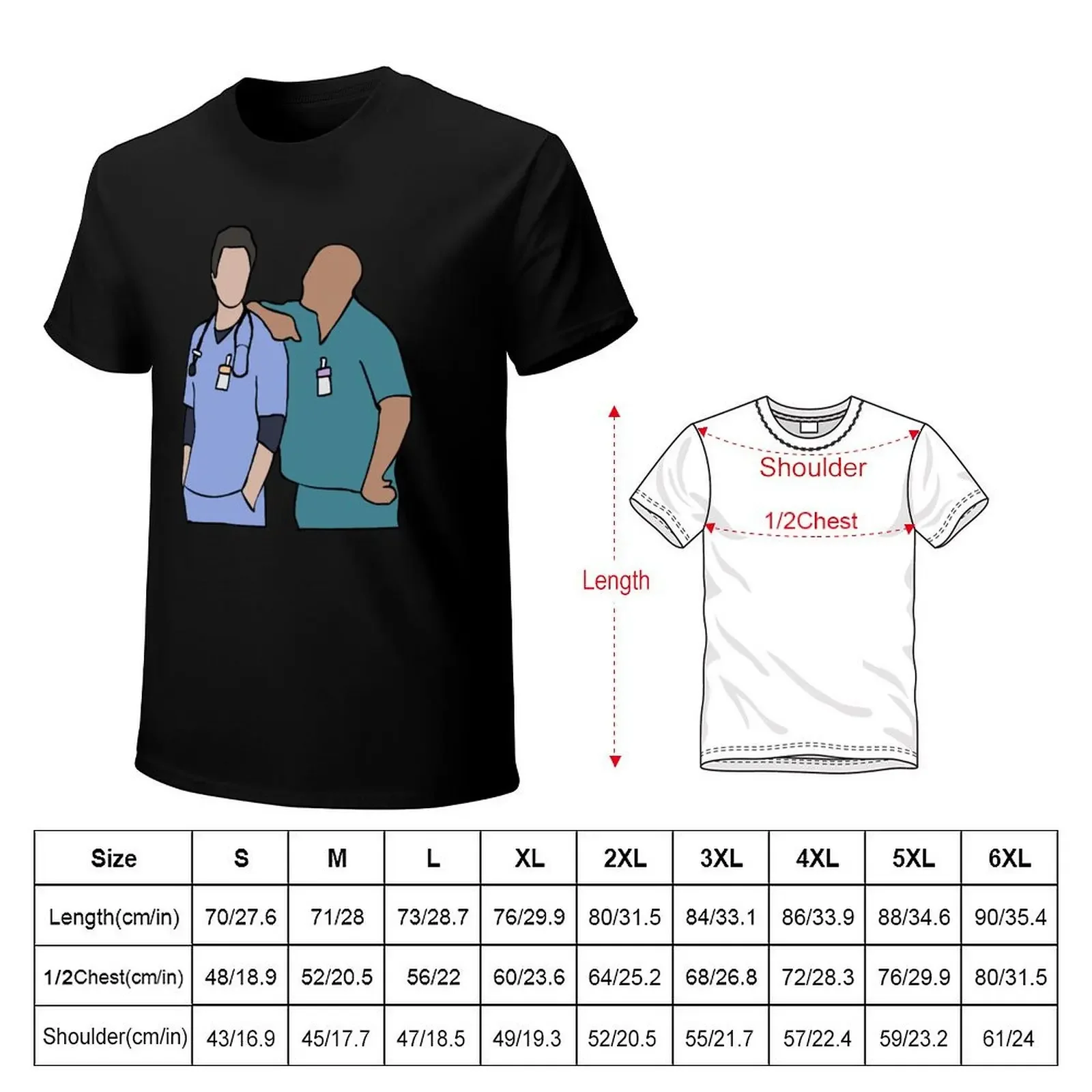 JD and Turk Scrubs Essential T-Shirt blue archive baggy shirts t shirts for men pack