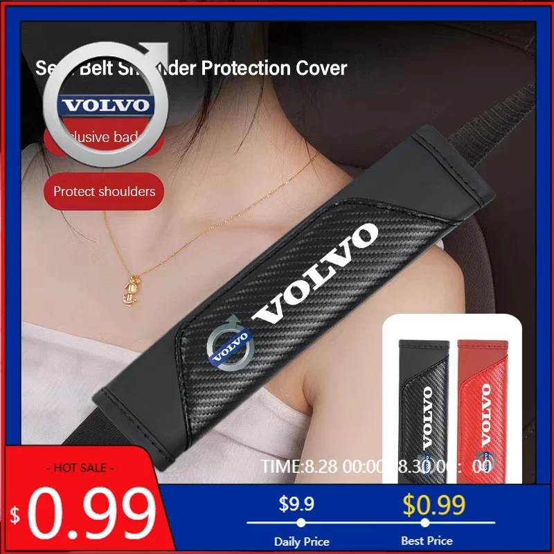 

2026 Hot For Volvo Steering Covers Car Seat Belt Shoulder Cushion Protective Cover For Volvo Xc60 Xc90 V40 V60 S60 V50 V90 S80 C