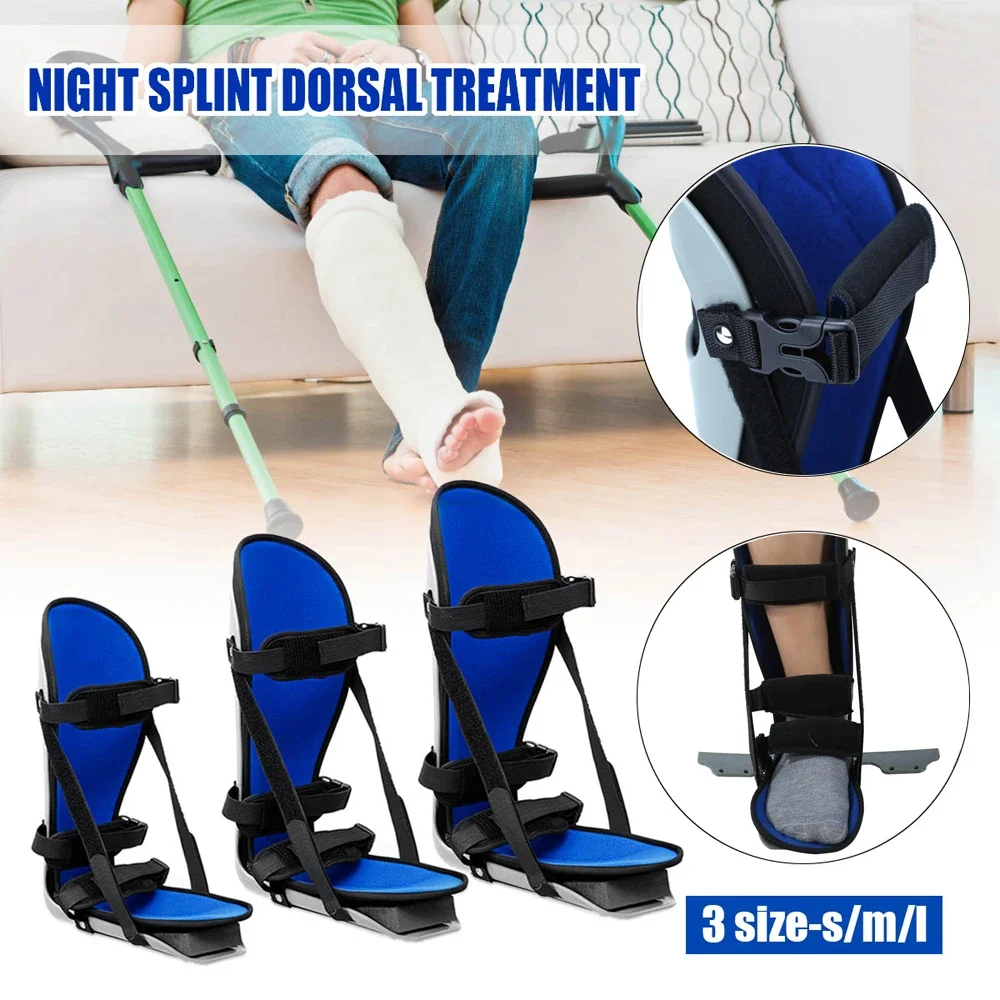 1Pcs Ankle Brace Foot Drop Splint Guard Sprain Orthosis Fractures Ankle Support for First Aid Plantar Fasciitis Heel Pain