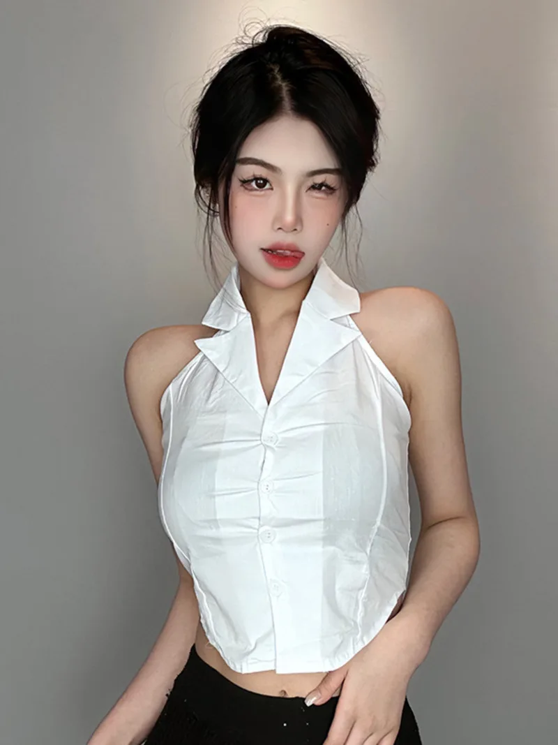 WOMENGAGA Korea Temperament Sexy Spicy Girl Slim Short Sleeveless Shirt Top Women Tank Tops Sweet MG65