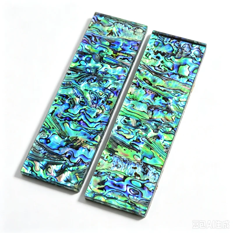 Natural Paua Shell Scramble Grain Sheet Abalone Shell Knife Handle Material Patch, High Gloss Paua Shell Scale