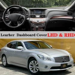 Dashboard Dash Mat Cover PU Leather Pad Sunshade Anti-UV Car Accessories For Nissan FUGA Y51 2010-2020 For Infiniti M25 M37 Q70L