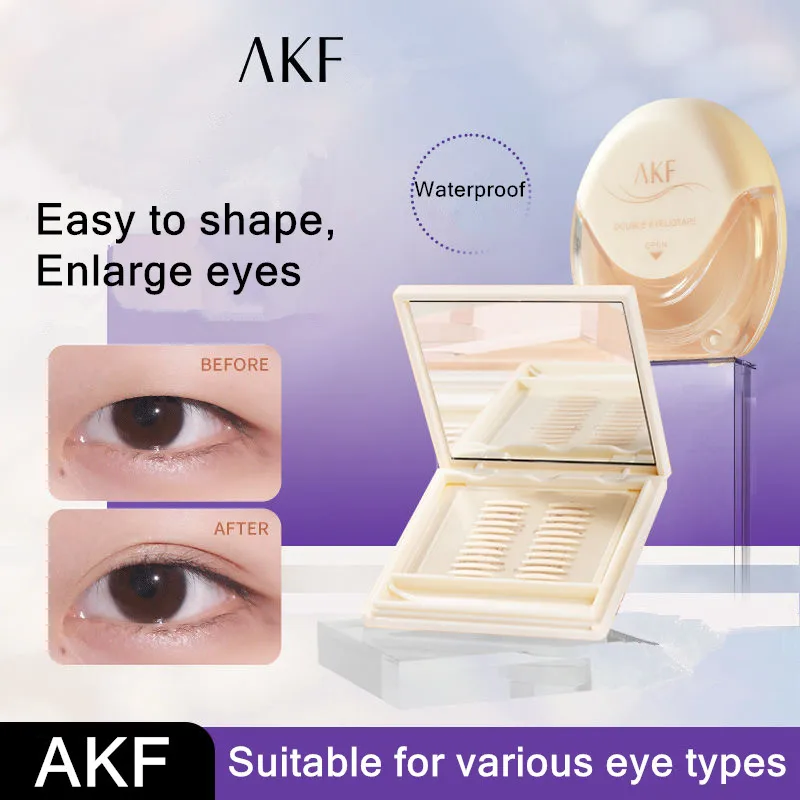 A K F Invisible Double Eyelid Tape Natural Looking Eyelid Lift Paste Stickers Enlarge Eyes Beauty Tool Waterproof Long Lasting