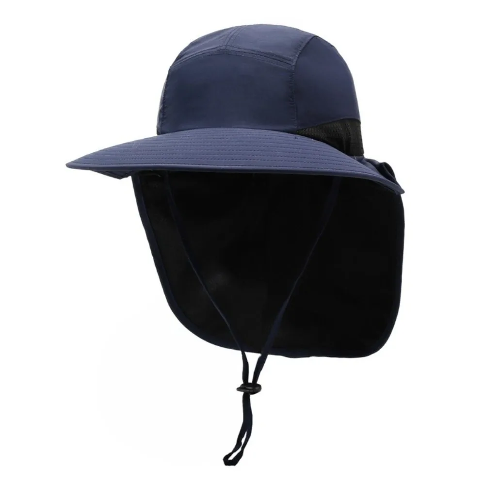 

Foldable Wide Brim Outdoor Sun Hat UV Protection Adjustable Fisherman Cap with Neck Flap Breathable Bucket Cap Women