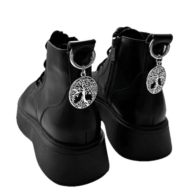 2 pièces Boucle de chaussure Arbre de Vie en métal amovible, accessoires de pendentif pour bottes et chaussures, décoration de talon, bijoux de fête pour femme, mousqueton, cadeau