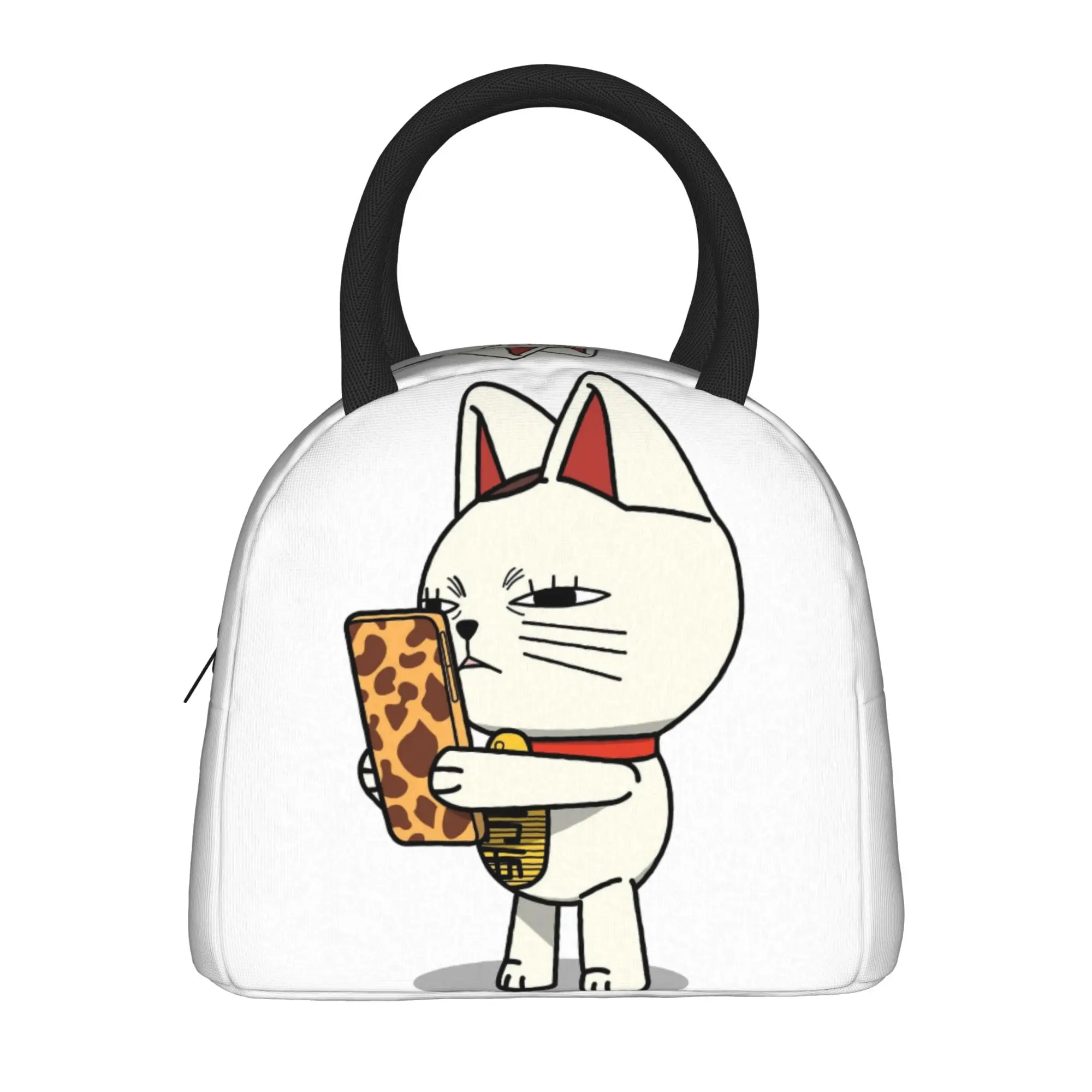Anime Dandadan Turbo Granny On Phone Insulated Lunch Bag Thermal Bag Lunch Container Leakproof Tote Lunch Box Food Storage Bags
