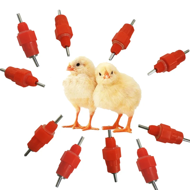 

15pcs Spring Type Chicken Waterer Nipples Automatic Water Dispenser Poultry Chicken Nipple Drinker Chicken accessories