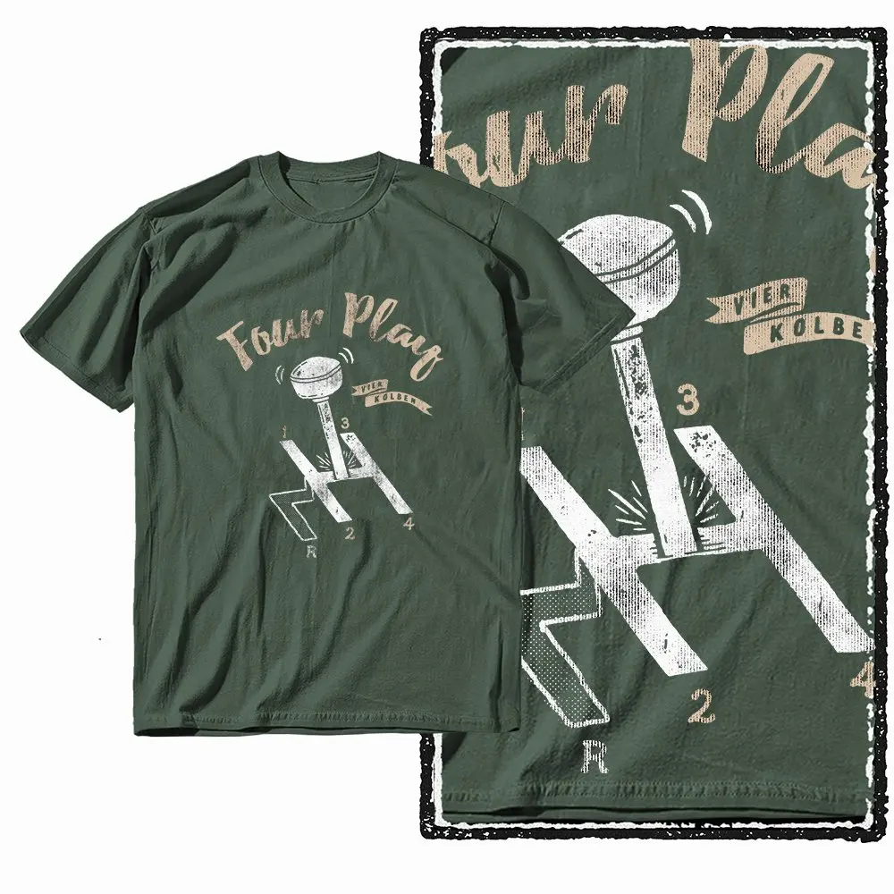 G11 Army Green Streetwear 100% Cotton Car Theme Printed Men's T-shirt | Big Size Cool Vintage O-neck Men's Tee Tshirt