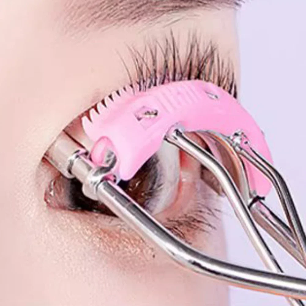 Stainless Eyelash Clamp Comb Curl Lady Professional Eyelash Curler with Comb Tweezers Curling Natural Novice Eyelid Makeup Tools