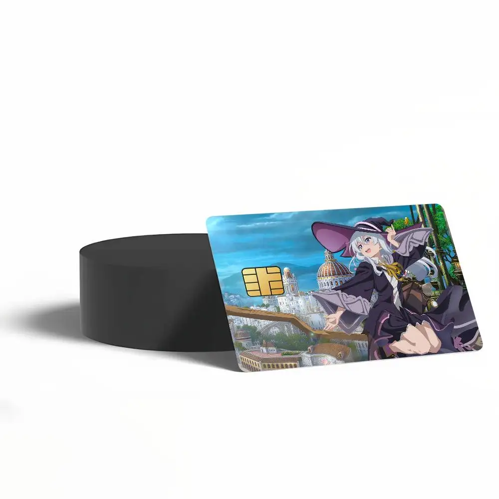 Anime Wandering Witch The Journey of Elaina Card Stickers for Bank Access Protective Waterproof Film Cover Sticker Surprise Gift