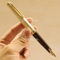 Genius Pilot Elite 95s 14k Gold Pen EF/F/M Nib Limited Version Pocket Fountain Pen Champagne Gold/Black Perfect Writing Gift