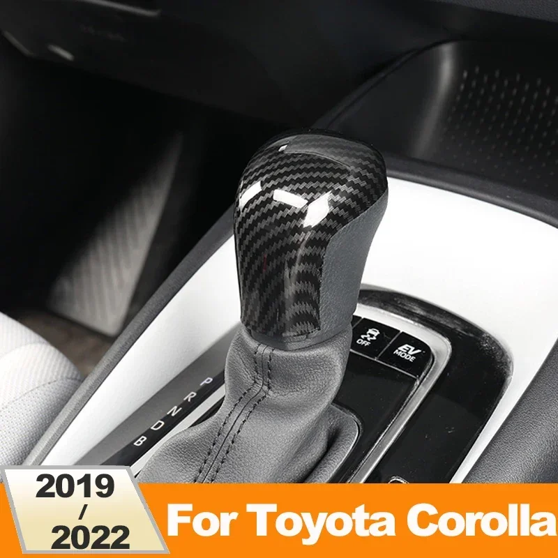 

ABS Car Gear Head Lever Shift Knob Cover Gear Shift Handle Trim Decoration For Toyota Corolla E210 2019-2023 2024 Accessories