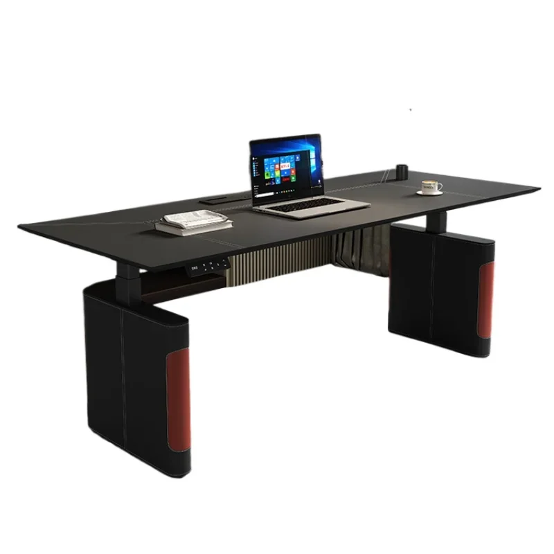 

~Intelligent electric lifting computer saddle leather desk double desk e-sports table study table workbench M9