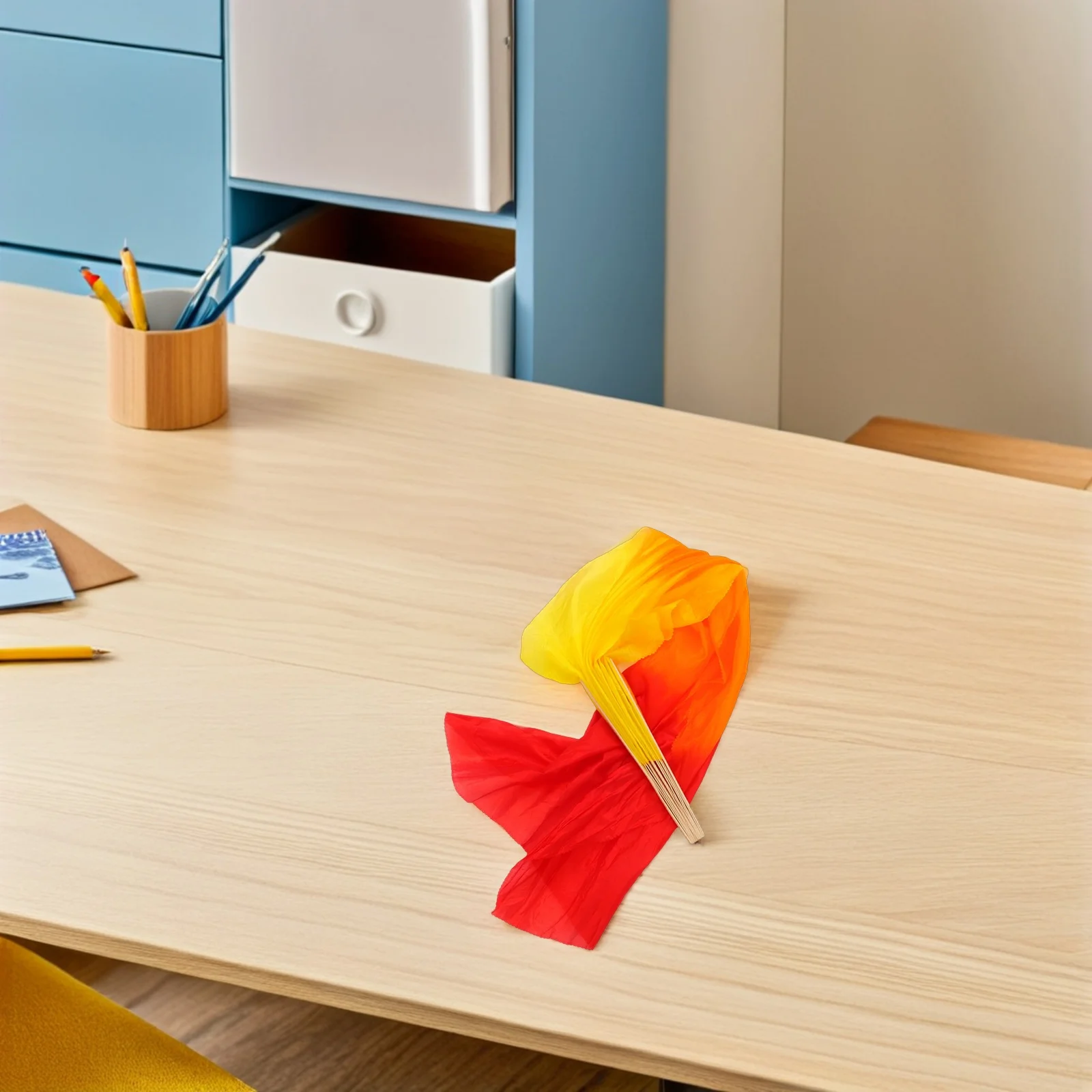 1.2 متر مروحة طويلة قابلة للطي للرقص المربع المحمولة فو الحرير الرقص مروحة المرحلة أداء مروحة الزخرفية مهرجان الرقص الملحقات