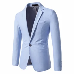 Men Business Casual Formal Wear Blazers Jackets New Spring Autumn Man Slim Suits Coats Quality Male Blazers Coats Mens Clothing