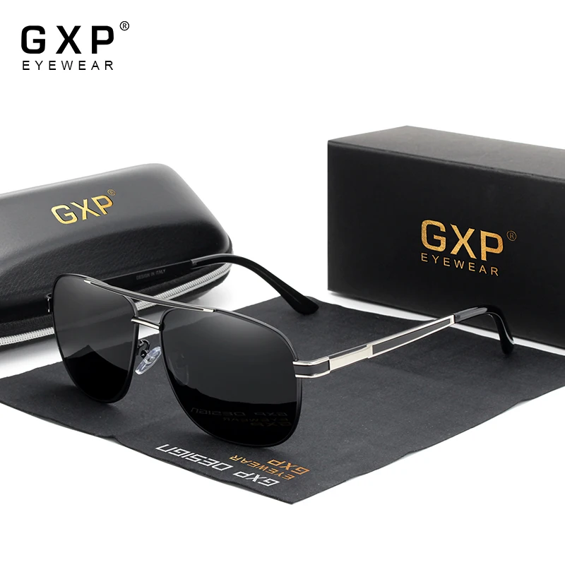 

GXP New Sunglasses For Men Aviation Alloy Full Frame Glasses HD Polarized UV400 Eye Protection Fishing Driving Glasses