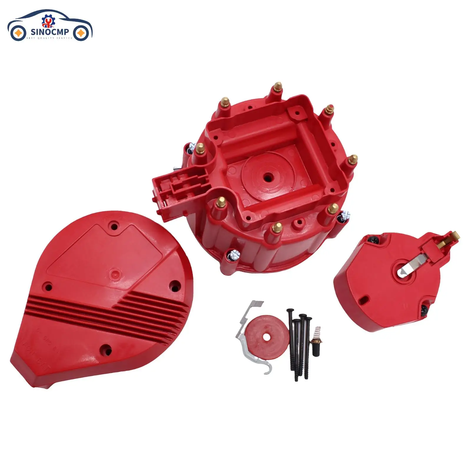 SI-AT09091-R 1 مجموعة الأحمر HEI كبير الموزع غطاء الدوار عدة ل تشيفي GM SBC BBC 305 327 350 396 454 قطع غيار محرك السيارة
