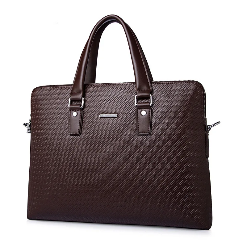 Handbag Genuine Messenger Luxury Leather Briefcases Men Large Capacity Men's Business Laptop Woven Briefcase Bag Brief Case
