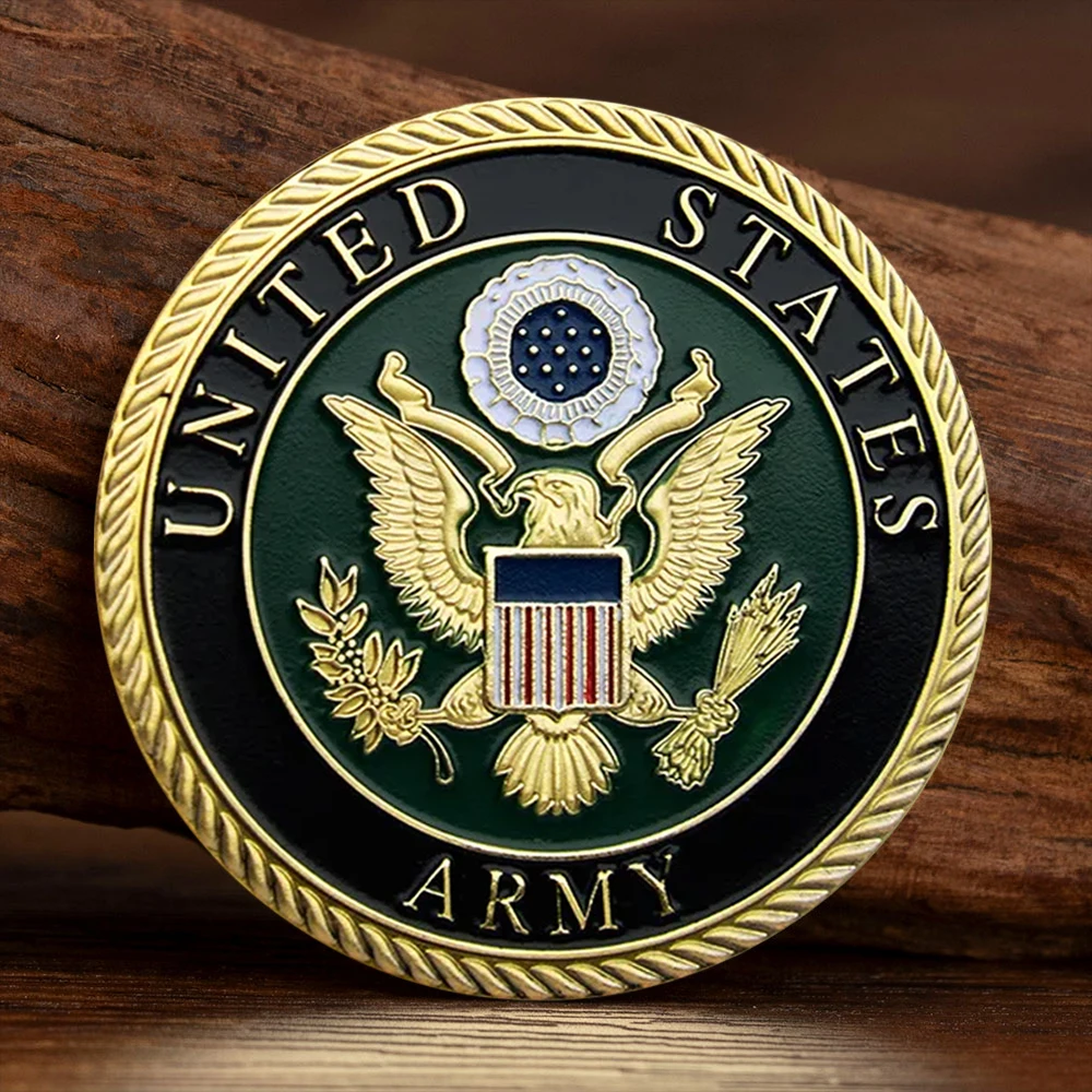 United States Army Souvenirs Coins Golen Plated Here's Valor Prayer Commemorative Coin
