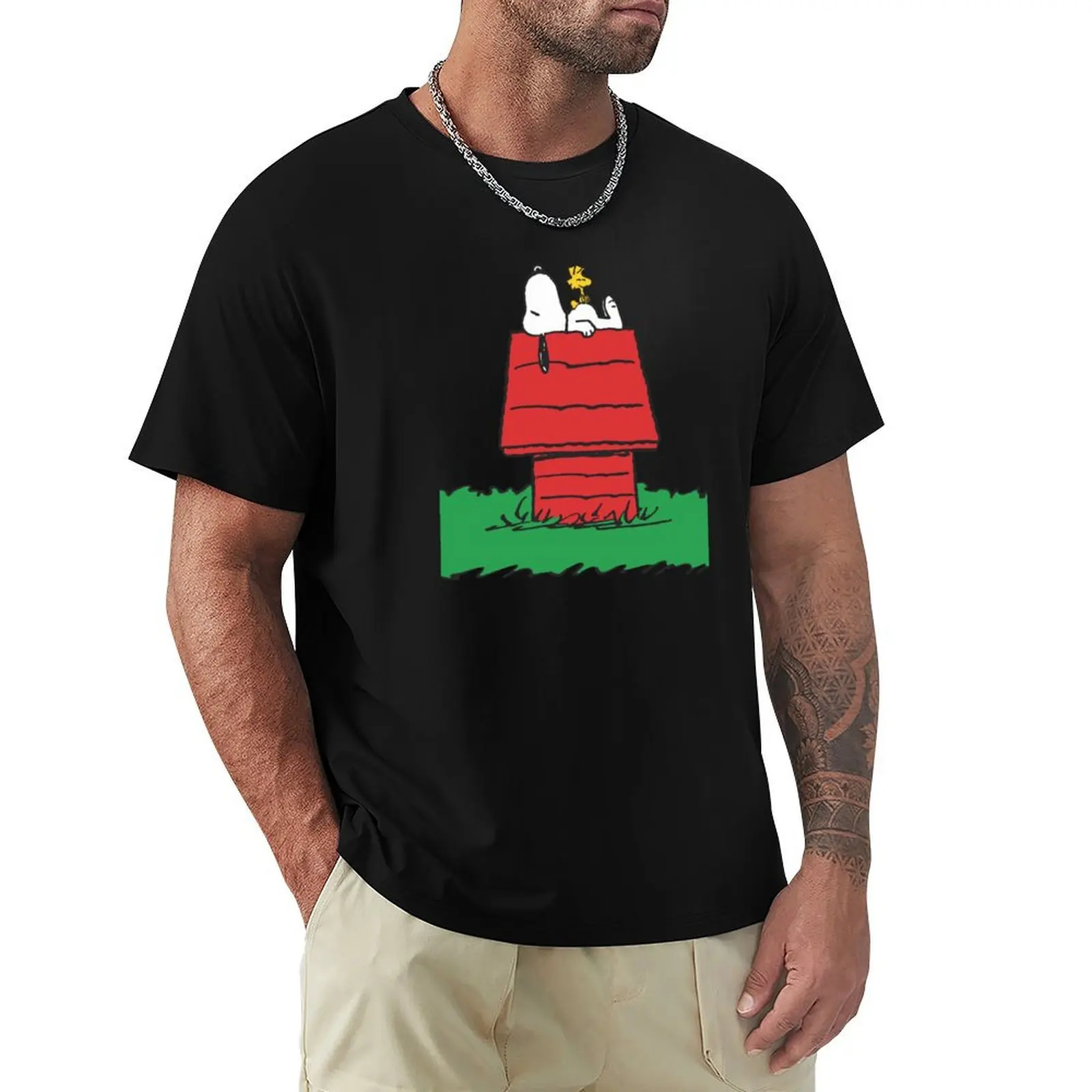 Red love cat T-Shirt T-shirts oversize luxury clothing labubu croswit shirt man vintage clothes mens designer t shirt