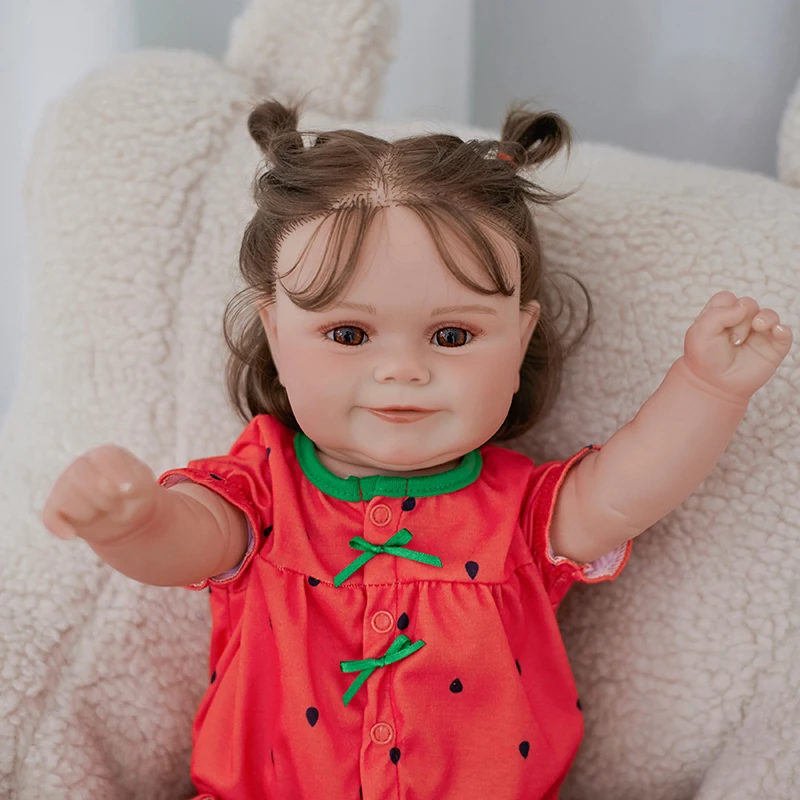 

50cm Lifelike Reborn Dolls Realistic Soft Body Baby Doll With Clothes 3d skin Bebe Children Toys Kids Christmas Toy Gift