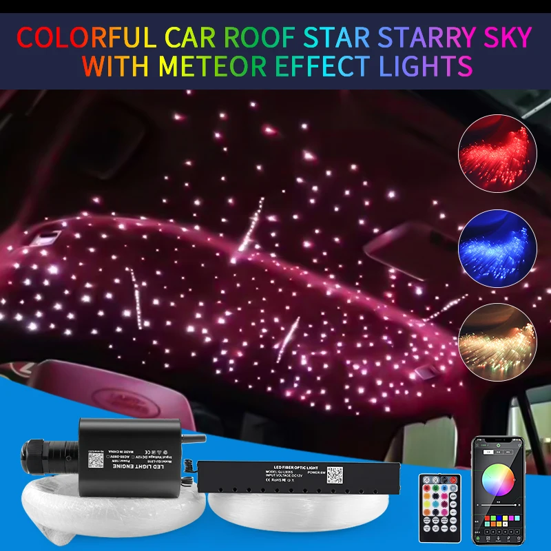 

16W Meteor Effect LED Car Roof Star Light Auto Starry Sky Ceiling Car Romantic lighting lamp Interior Star Fiber Optic Lights