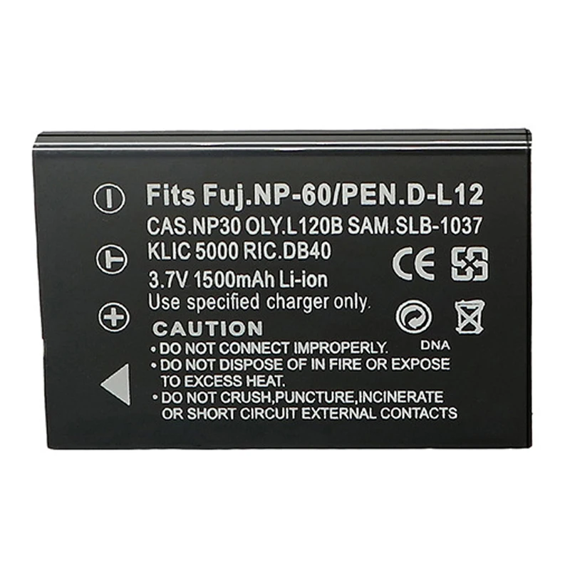 NP-60 FNP60 1500mah New Battery for Fujifilm FinePix 50i F401 F601 Zoom M603 Kodak DX6490 DX7440 DX7590 DX7630 LS443 LS633
