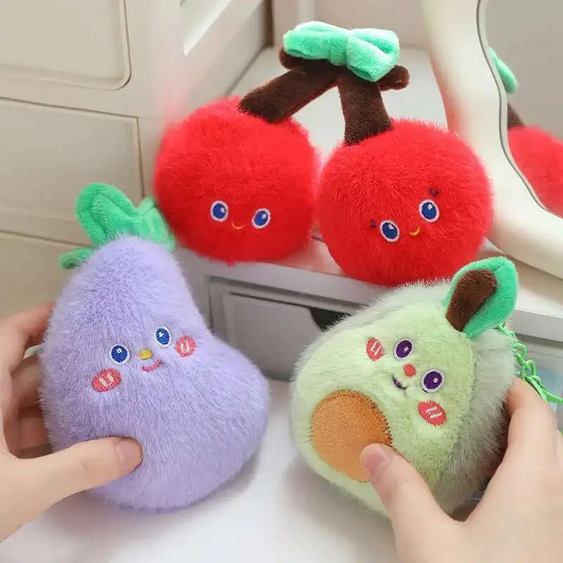 18 أنواع محاكاة الكرتون الفواكه الخضار ألعاب من نسيج مخملي الثوم بيتايا الزنجبيل دوريان المانجو لينة محشوة قلادة دمية متعة هدية