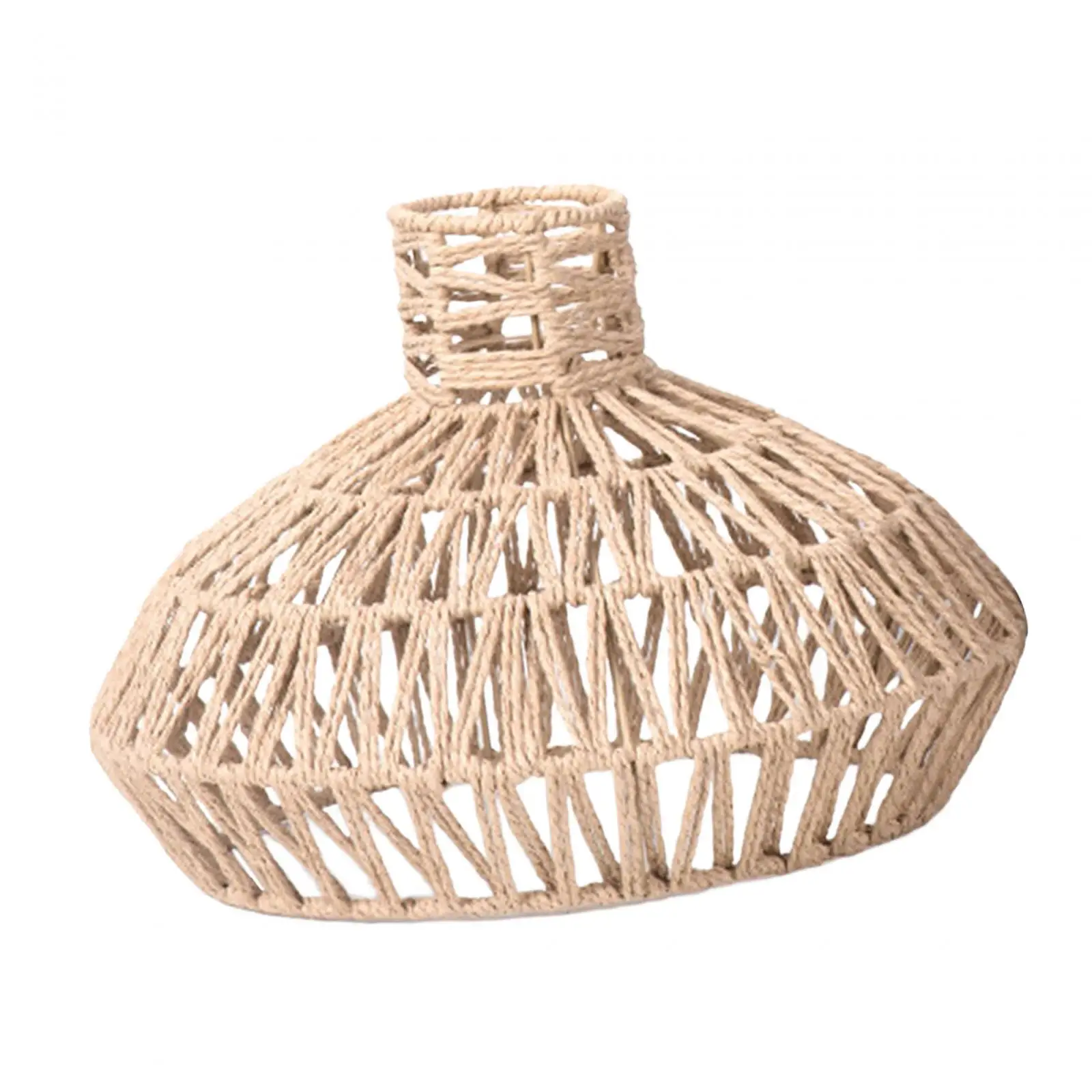 Ceiling Lantern Cover Handmade Woven Dustproof Hanging Lamp Shade for Teahouse Dining Table Bedroom Room