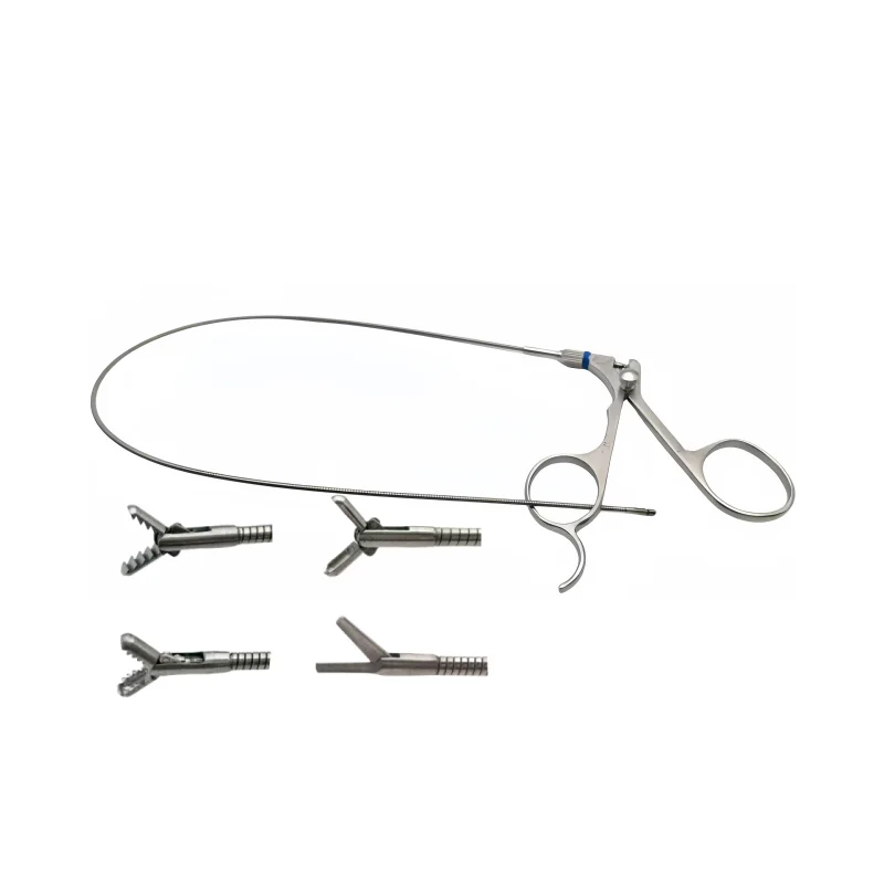 pinces-a-corps-etranger-flexibles-reutilisables-instruments-chirurgicaux-manuels-en-acier-inoxydable-pour-l'urologie-certifies-ce