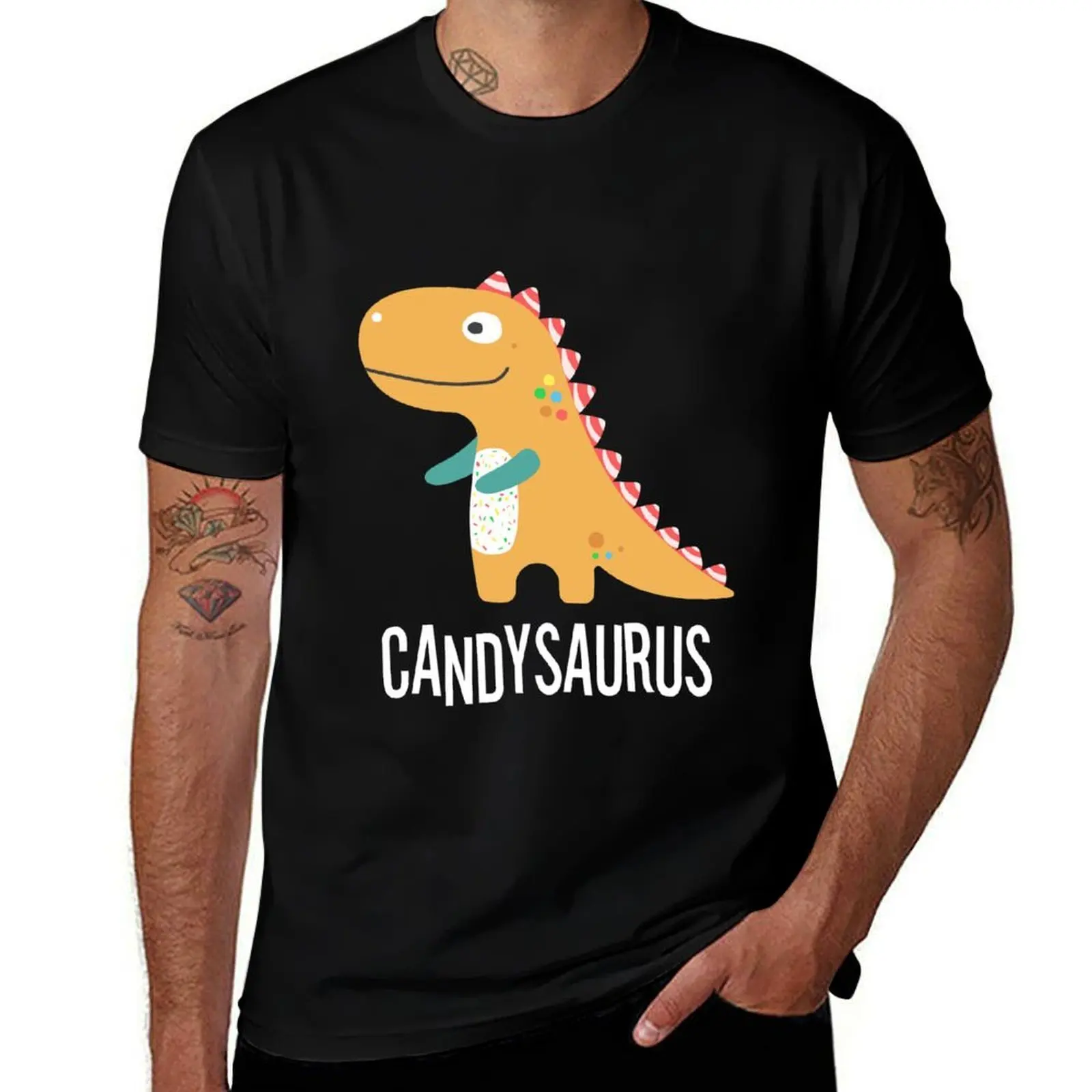 Cute Fun Halloween Dinosaur Candy Corn T-Shirt Summer Festival T-Shirt
