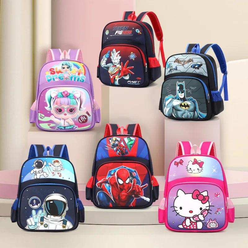 2023 Disney Frozen Kindegarten Bag For Girls Boys Elsa Anna Sophia Spider Man Student Shoulder Orthopedic Backpack Gifts Mochila