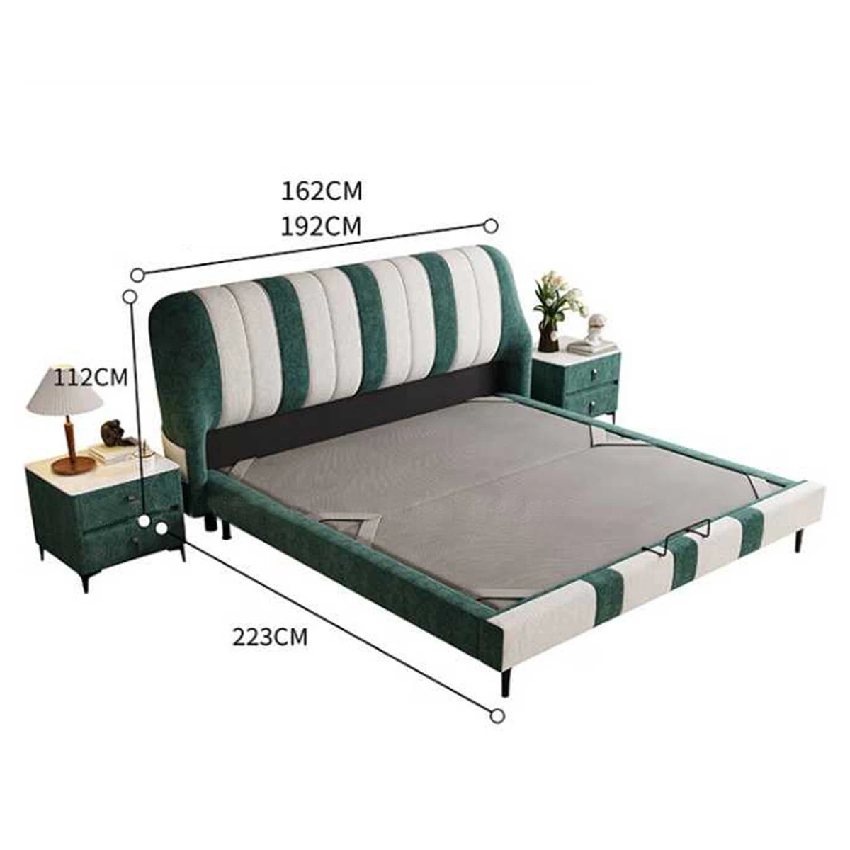 #For Modern High Quality Fabric Bed Set Furniture Bedroom American Retro Style Soft King Bed Frame Wholesale Designer Wooden