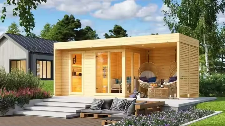 ห้องซาวน่าอบไอน้ำกลางแจ้งสไตล์ดั้งเดิม ดีไซน์ใหม่ ปี 2025 ปรับแต่งได้