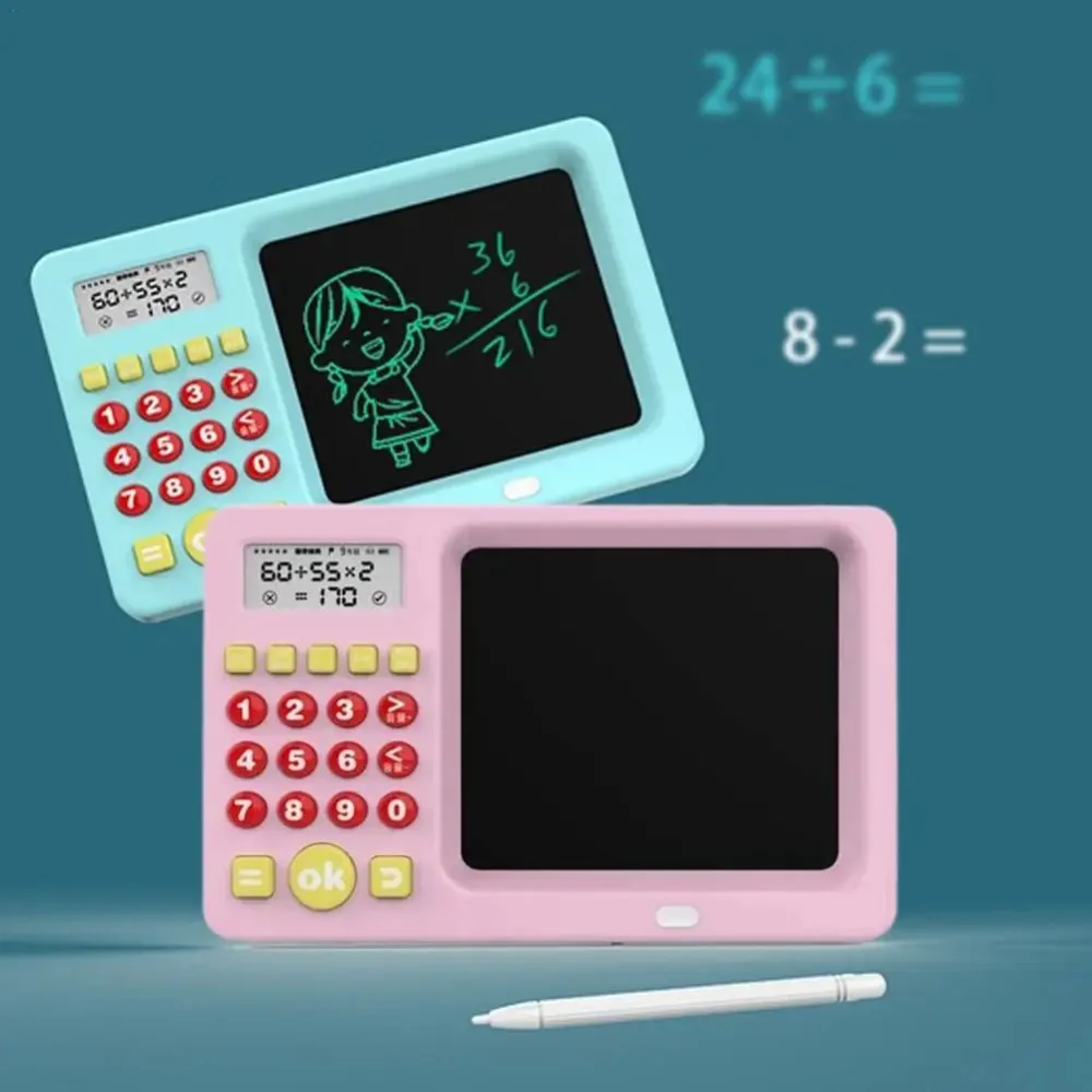 2 In 1 Children's Math Mouth Calculation Enlightenment Early Education Calculator Thinking Training Writing Pad Kids Gifts