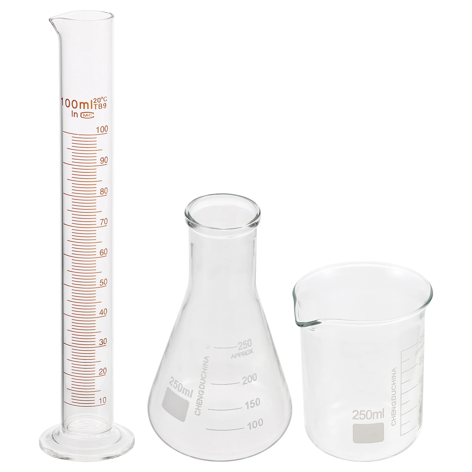 

Beaker Measuring Cylinders for Gratuated Lab Test Tube Flask Chemistry Glassware