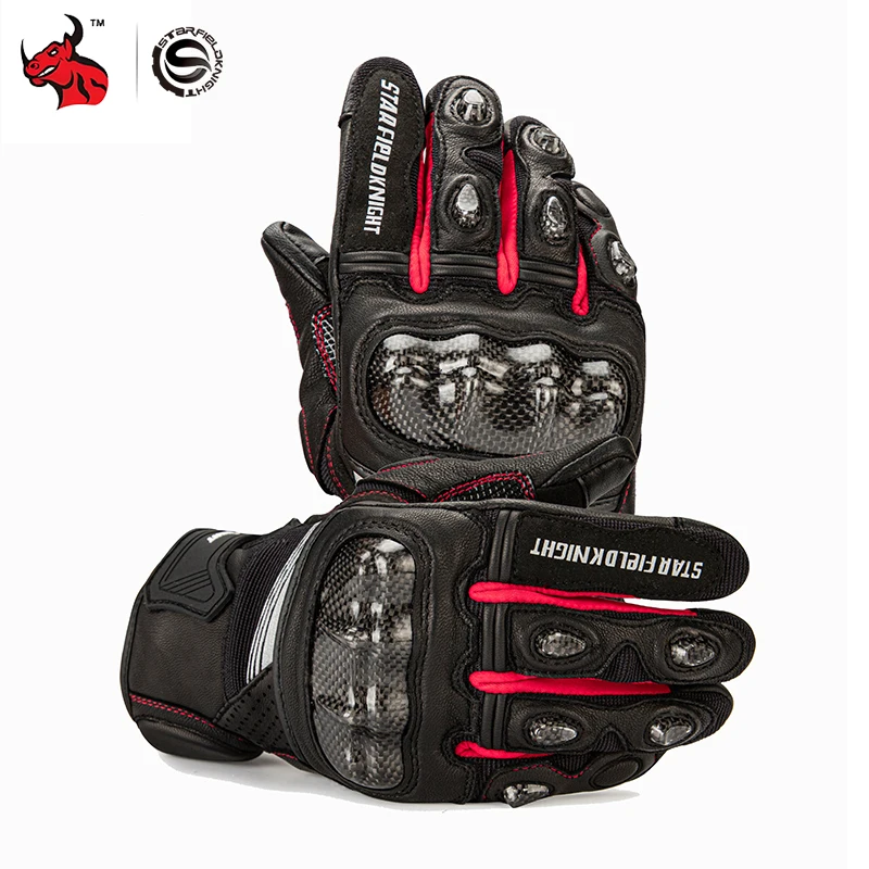 

Мотоциклетные кожаные перчатки из овчины, защитные перчатки для верховой езды на пальцах, нескользящие дизайнерские перчатки с сенсорным экраном, универсальные летние