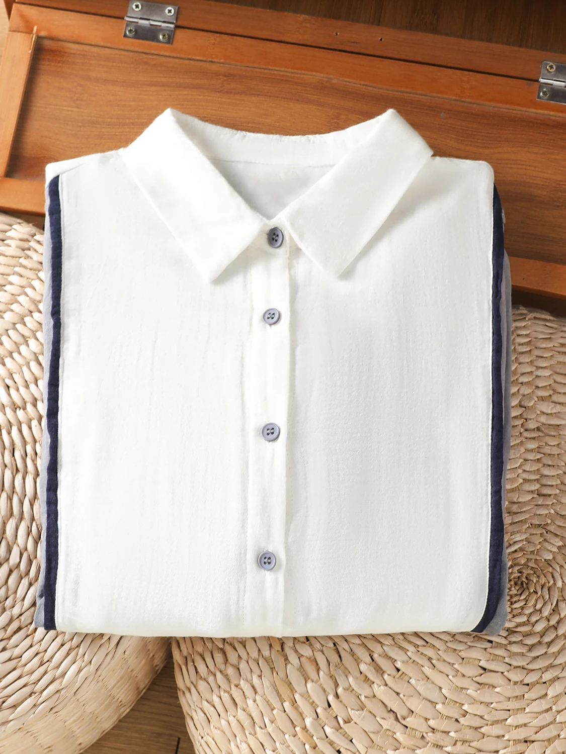 Anti-Aging-Baumwolle irt Damen Loose Long Sve Base Layer Top Doppelschicht Baumwollgarn Casual Sle Frühling Herbst 2025