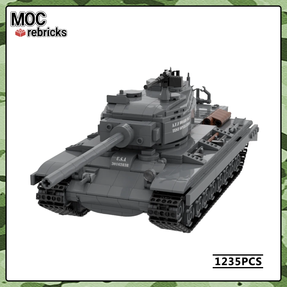 Military Vehicle Series Heavy Tank T29 V2 MOC-132269 Building Block Collection Experts DIY Model Puzzle Originality Brick Toys