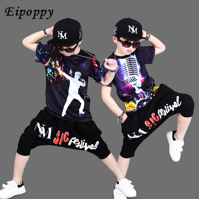 

Six children's performance suit boys hip hop street dance girl drum boy jazz dance performance clothing trend.