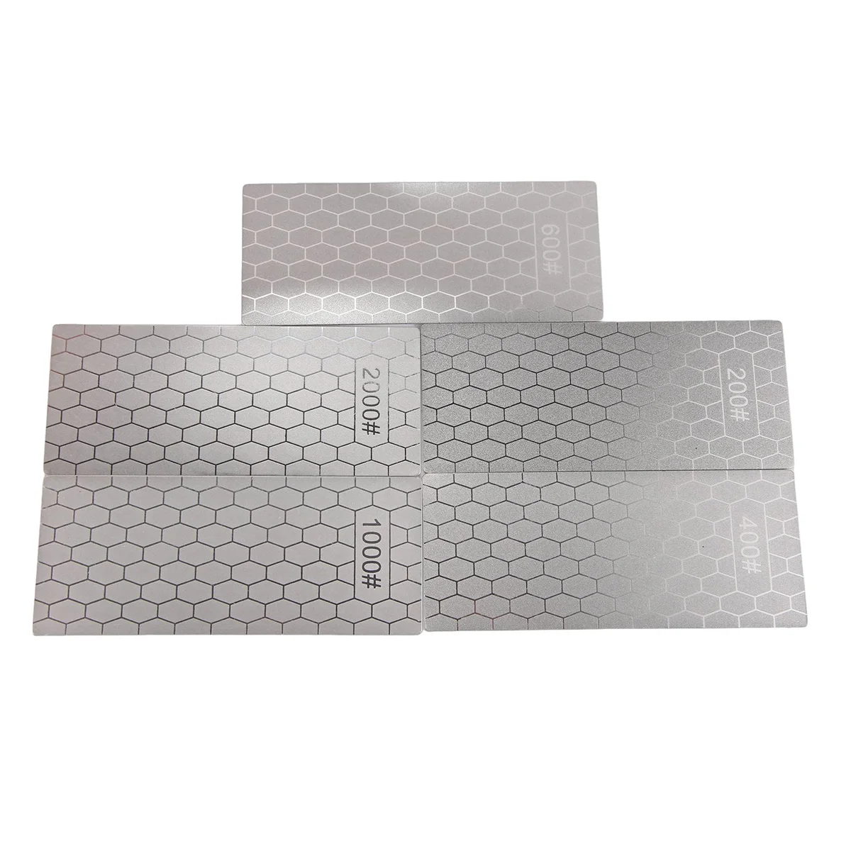 Diamond Sharpening Stones, 5PCS Diamond Sharpening Plates with Honeycomb Plate 200/400/600/1000/2000 Grit