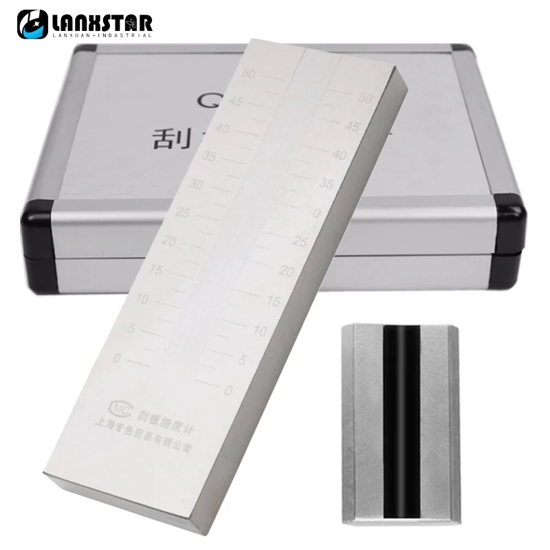 QXD Stainless Steel Scraper Fineness Meter Single Groove 25/50/100/150um Fineness Plate Fineness Gauge