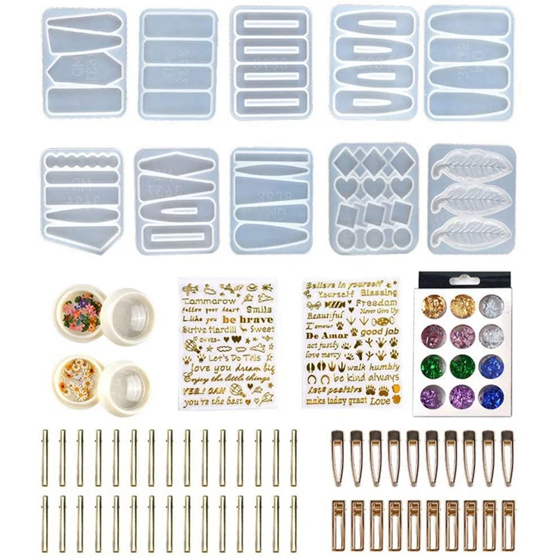 

Hair Pin Resin Mold,Resin Crystal Epoxy Hair Clip Mold Hairpin Casting Silicone Mould Diy Crafts Jewelry Making Tools